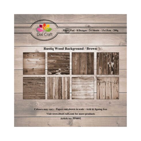 Dixi Craft Rustiq Wood Background Brown paperilajitelma 15 x 15 cm
