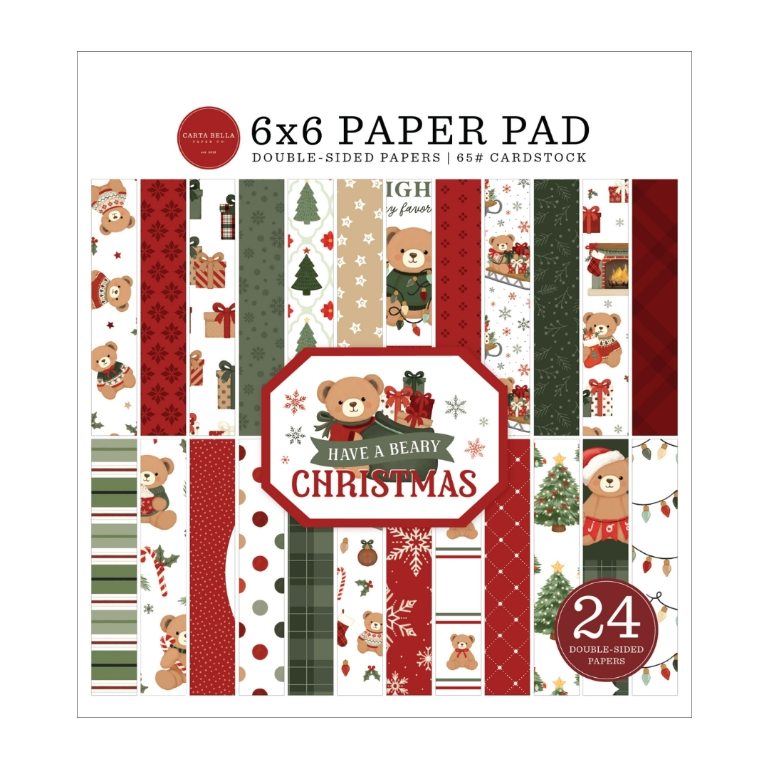 Carta Bella Have A Beary Christmas Paper Pad paperilehtiö 15 x 15 cm