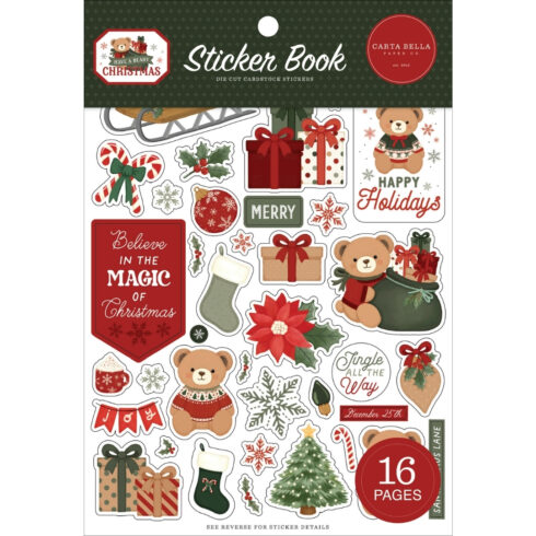 Echo Park Have A Beary Christmas Sticker Book tarrakirja (16 kpl)