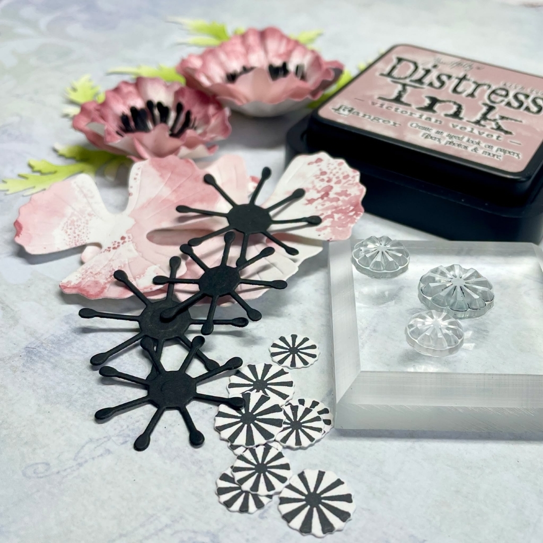 Elizabeth Craft Designs Clear Stamps – Bloom Wildly Flower Centers leimasinsetti A6 - Bild 3