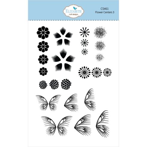 Elizabeth Craft Designs Clear Stamps Bloom Wildly Flower Centers leimasinsetti A6