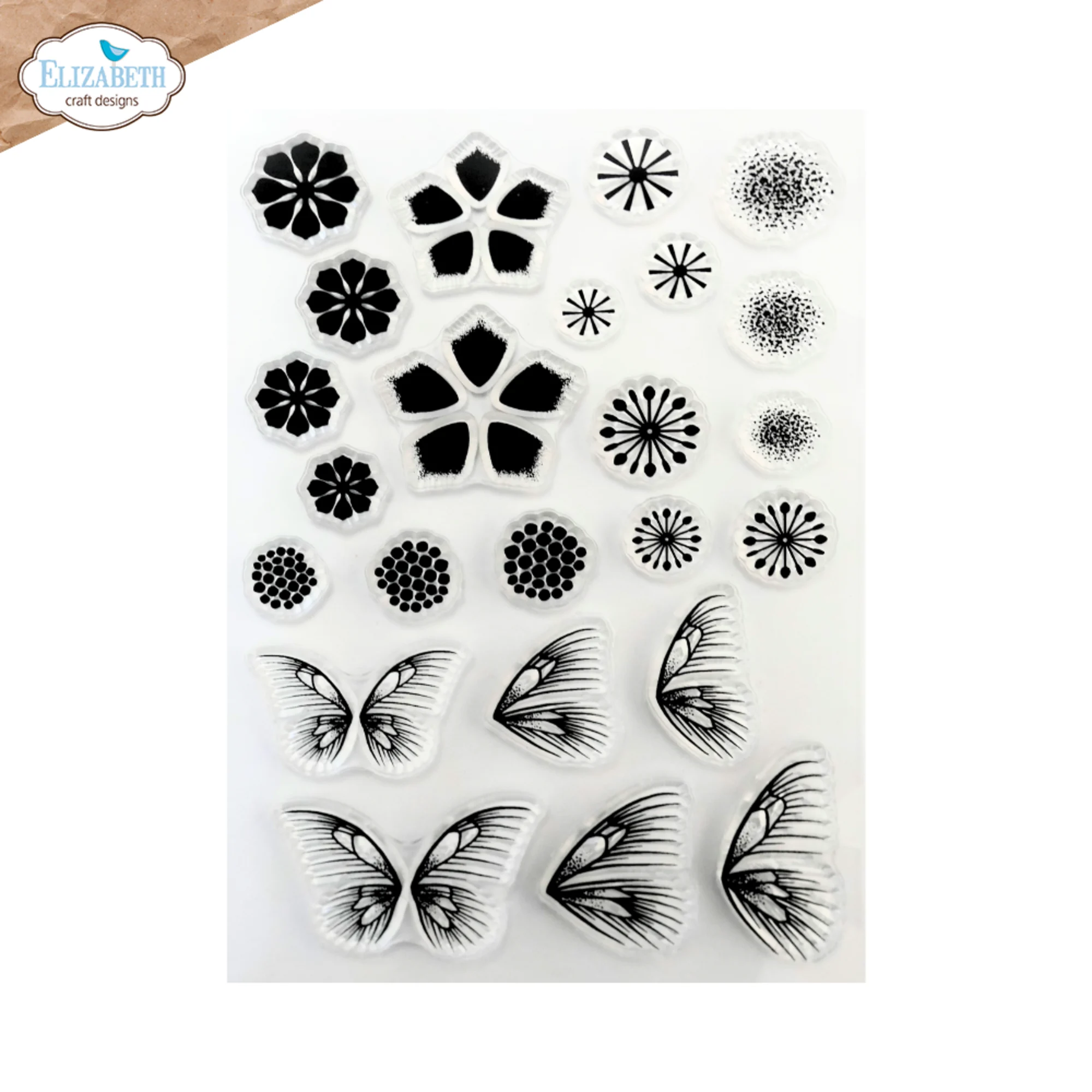 Elizabeth Craft Designs Clear Stamps – Bloom Wildly Flower Centers leimasinsetti A6 - Bild 5