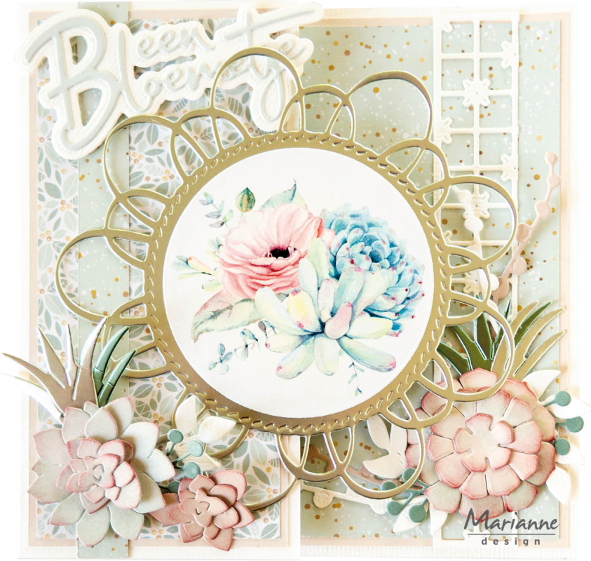 Marianne Design Metallics Paper Pad – Cozy Winter peilikartonki A5 (16 kpl) - Image 4