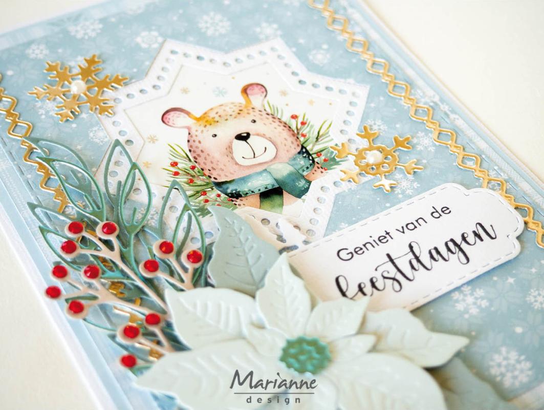 Marianne Design Metallics Paper Pad – Cozy Winter peilikartonki A5 (16 kpl) - Image 5