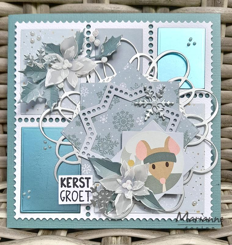 Marianne Design Metallics Paper Pad – Cozy Winter peilikartonki A5 (16 kpl) - Image 6