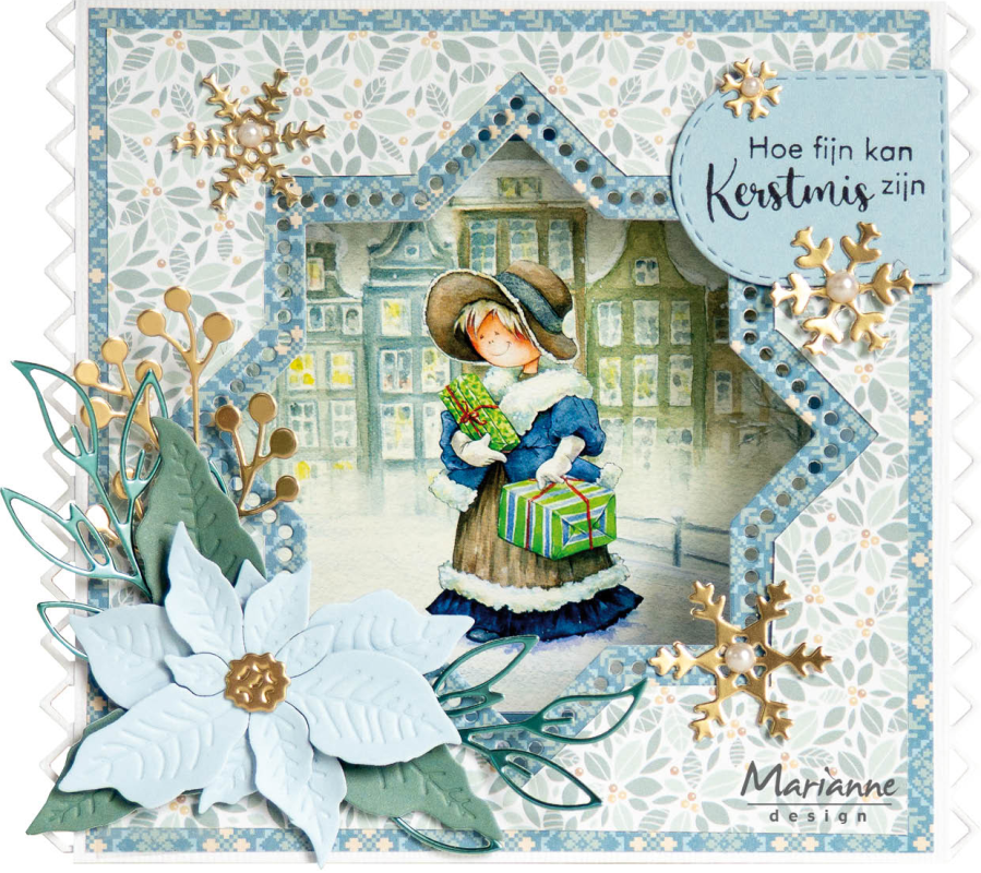 Marianne Design Metallics Paper Pad – Cozy Winter peilikartonki A5 (16 kpl) - Image 3