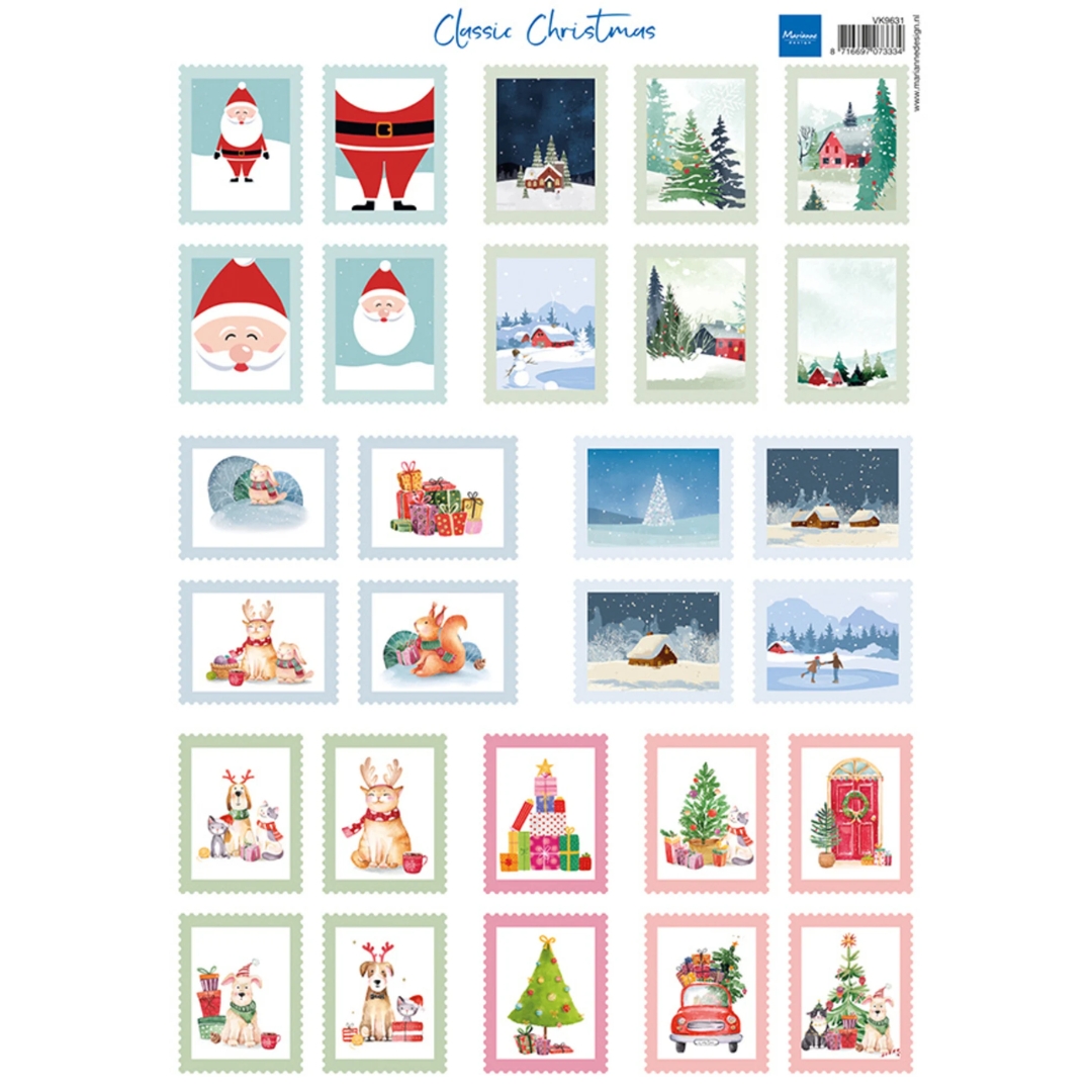 Marianne Design Stamps Classic Christmas korttikuvat (28 kpl) VK9631