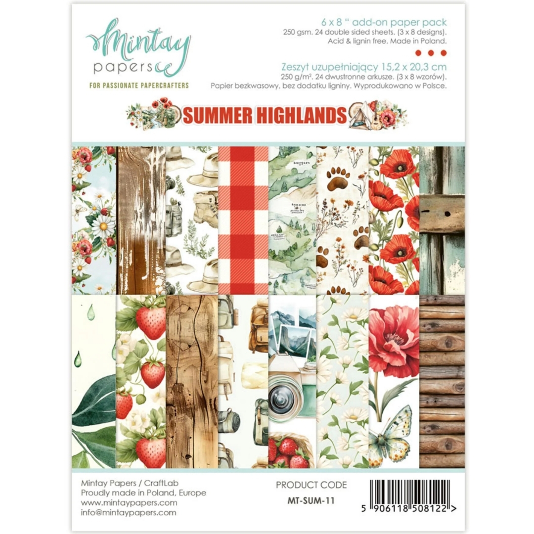 Mintay Papers Add-On Paper Pad Summer Highlands paperilehtiö A5 (1)