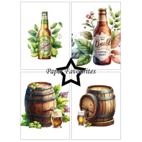 Paper Favourites Bottle of Beer paperilajitelma A6 1