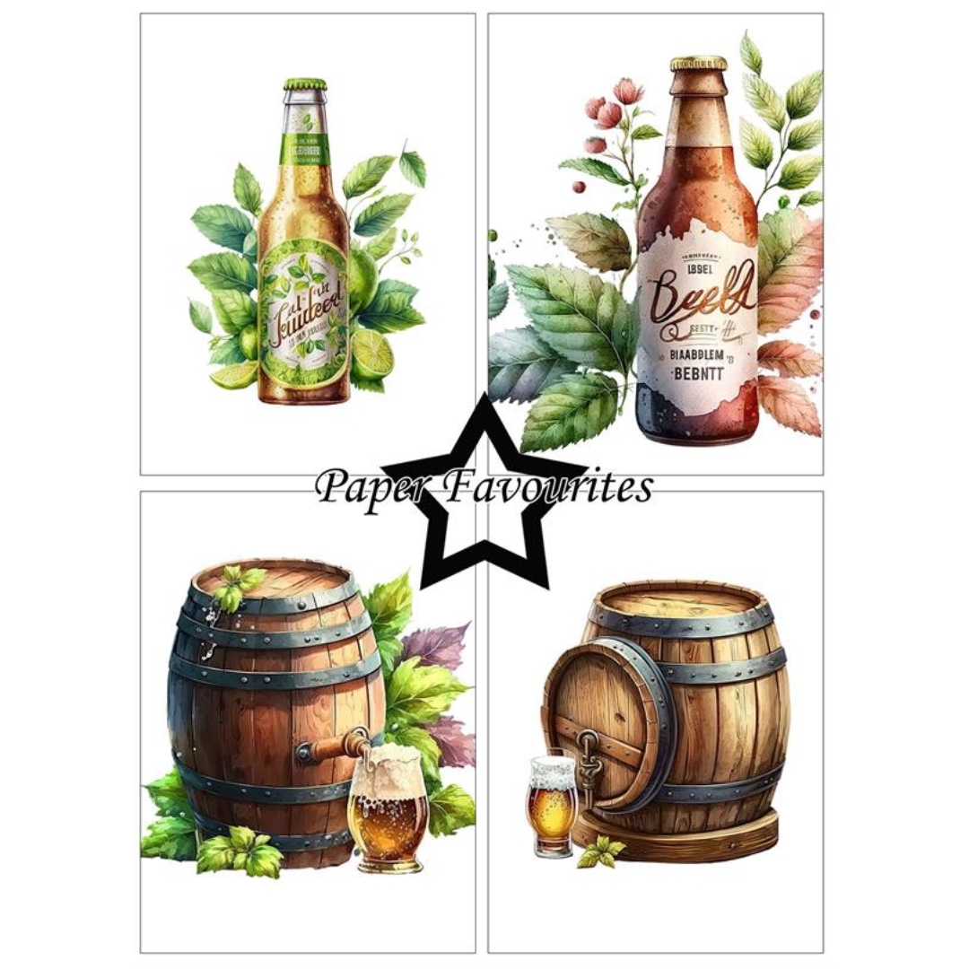 Paper Favourites – Bottle of Beer paperilajitelma A6 - Image 3