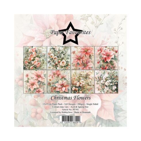 Paper Favourites Christmas Flowers paperilajitelma 15 x 15 cm