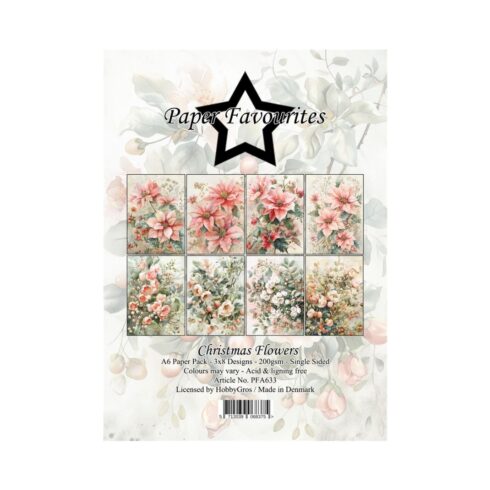 Paper Favourites Christmas Flowers paperilajitelma A6