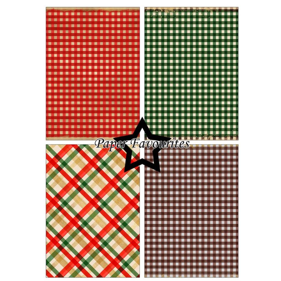 Paper Favourites – Christmas Plaid paperilajitelma A5 - Image 2