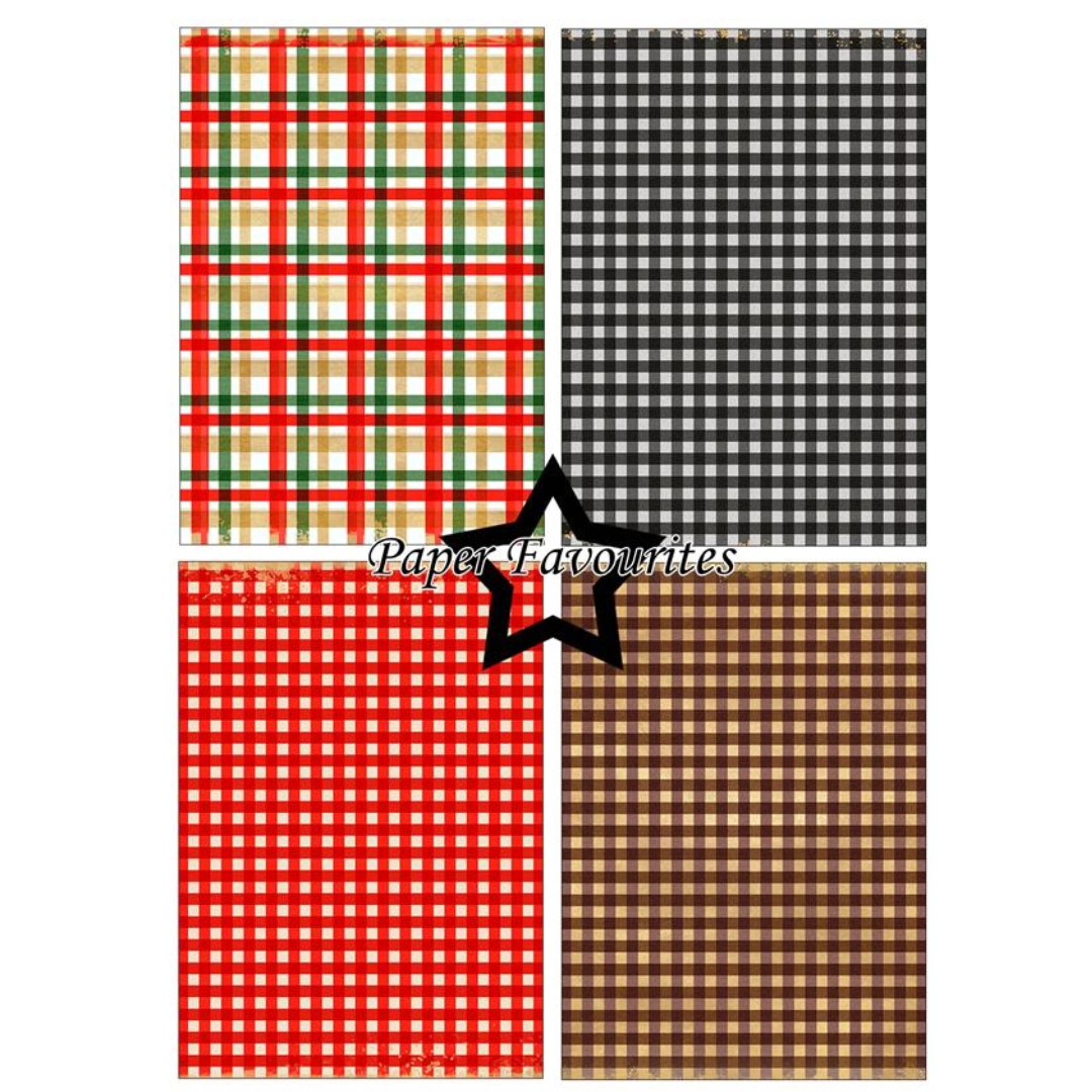 Paper Favourites – Christmas Plaid paperilajitelma A5 - Image 3