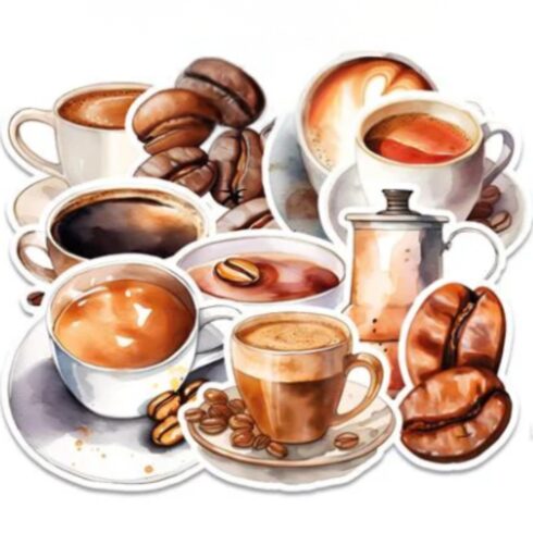 Paper Favourites Die-Cuts – Coffee leikekuvat (20 kpl)
