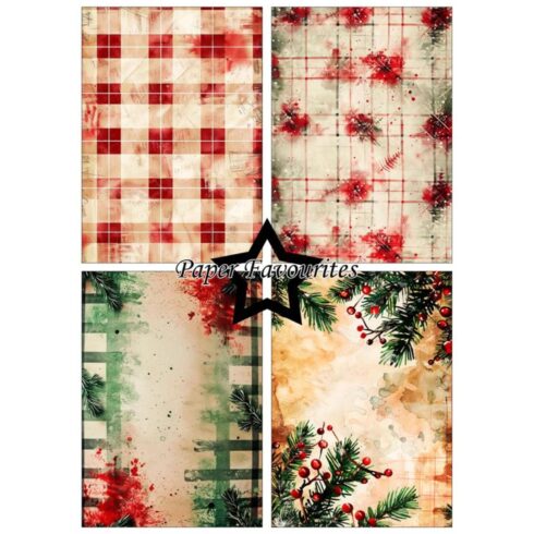 Paper Favourites Distressed Christmas paperilajitelma A5 2