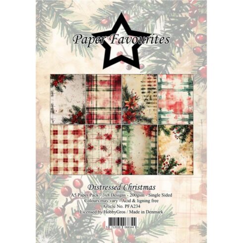 Paper Favourites Distressed Christmas paperilajitelma A5
