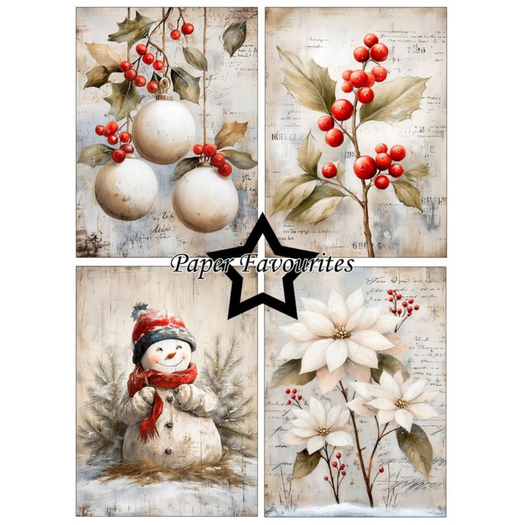 Paper Favourites – Grunge Christmas paperilajitelma A6 - Image 2