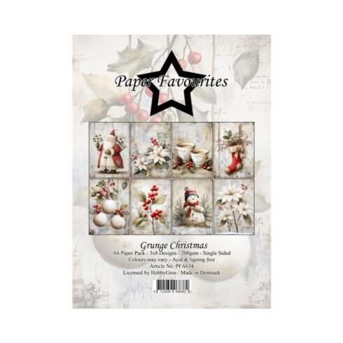 Paper Favourites – Grunge Christmas paperilajitelma A6
