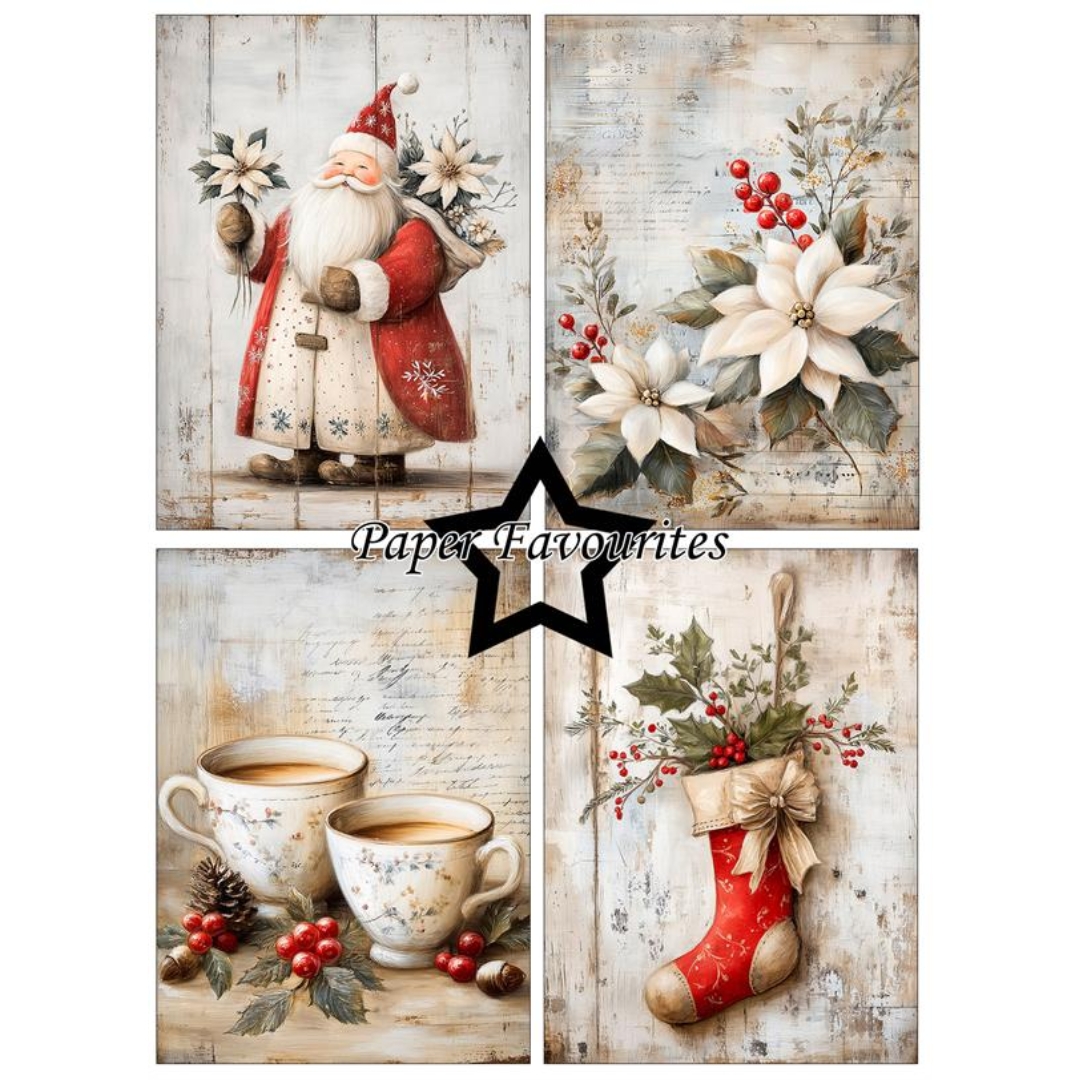 Paper Favourites – Grunge Christmas paperilajitelma A6 - Image 3
