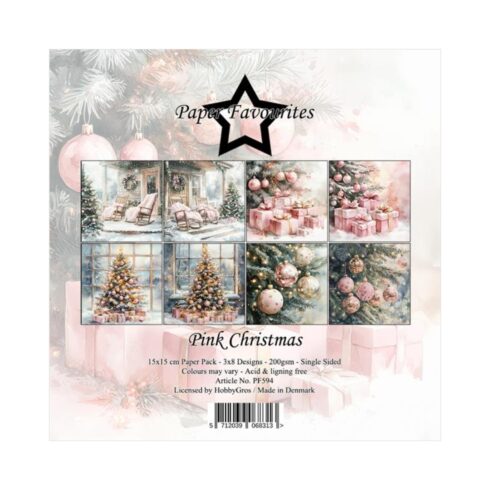 Paper Favourites Pink Christmas paperilajitelma 15 x 15 cm