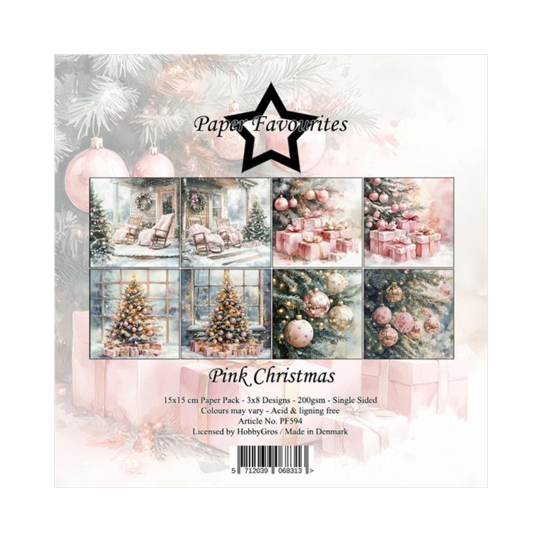 Paper Favourites Pink Christmas paperilajitelma 15 x 15 cm