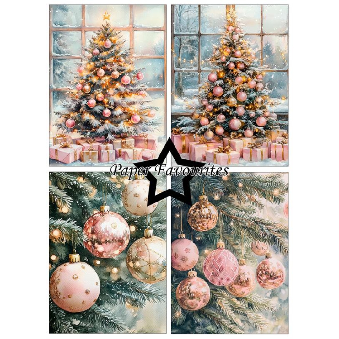 Paper Favourites – Pink Christmas paperilajitelma A6 - Image 2