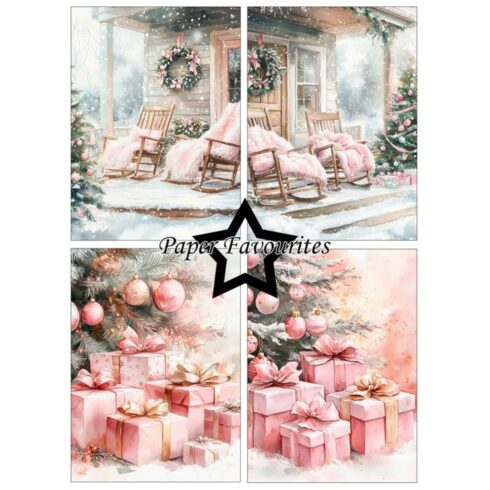 Paper Favourites Pink Christmas paperilajitelma A6