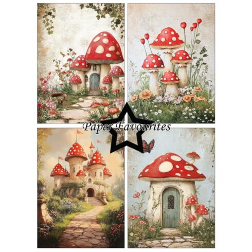 Paper Favourites Rustic Mushrooms paperilajitelma A6 1