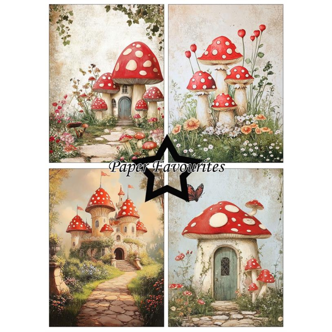 Paper Favourites – Rustic Mushrooms paperilajitelma A6 - Image 3