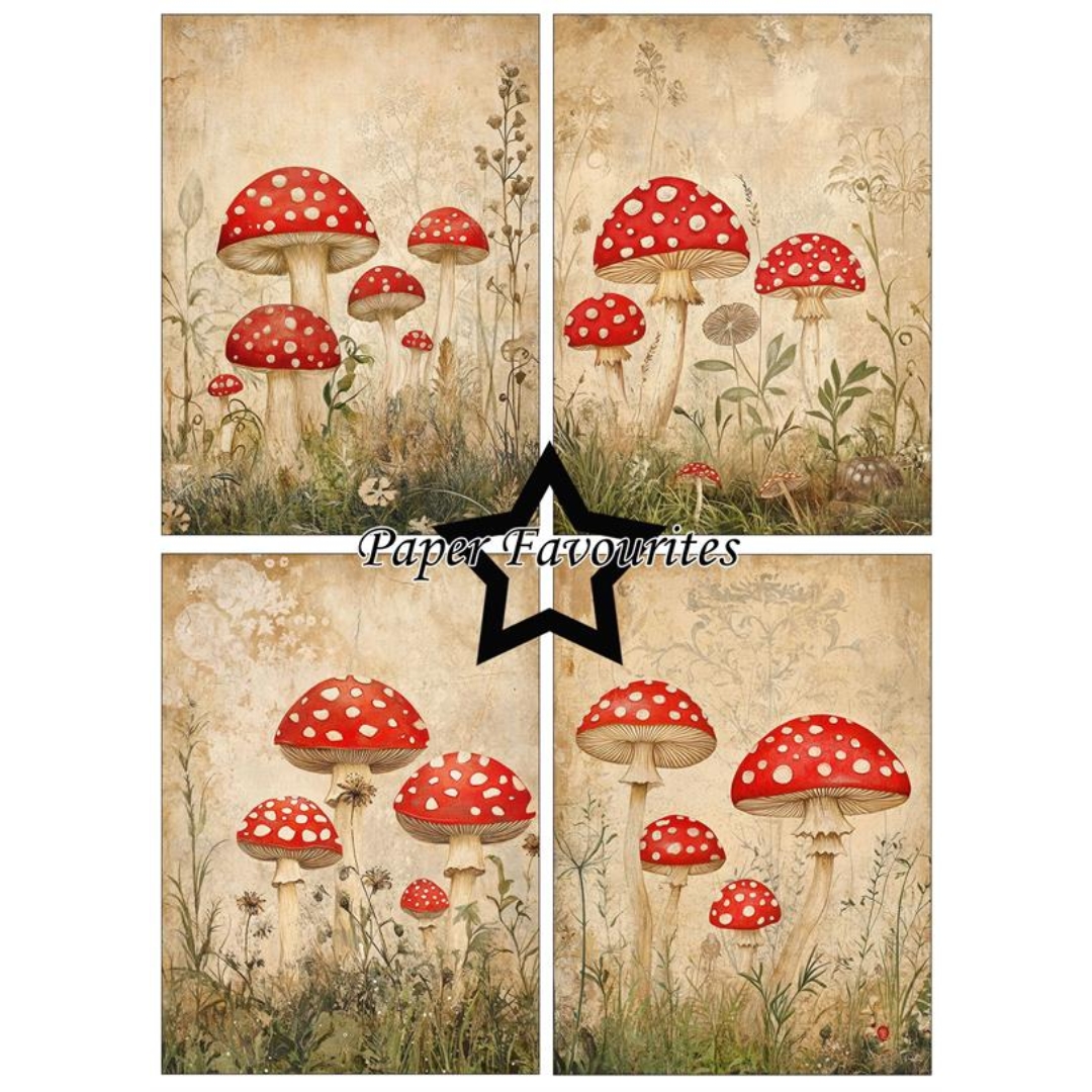 Paper Favourites – Rustic Mushrooms paperilajitelma A6 - Image 2