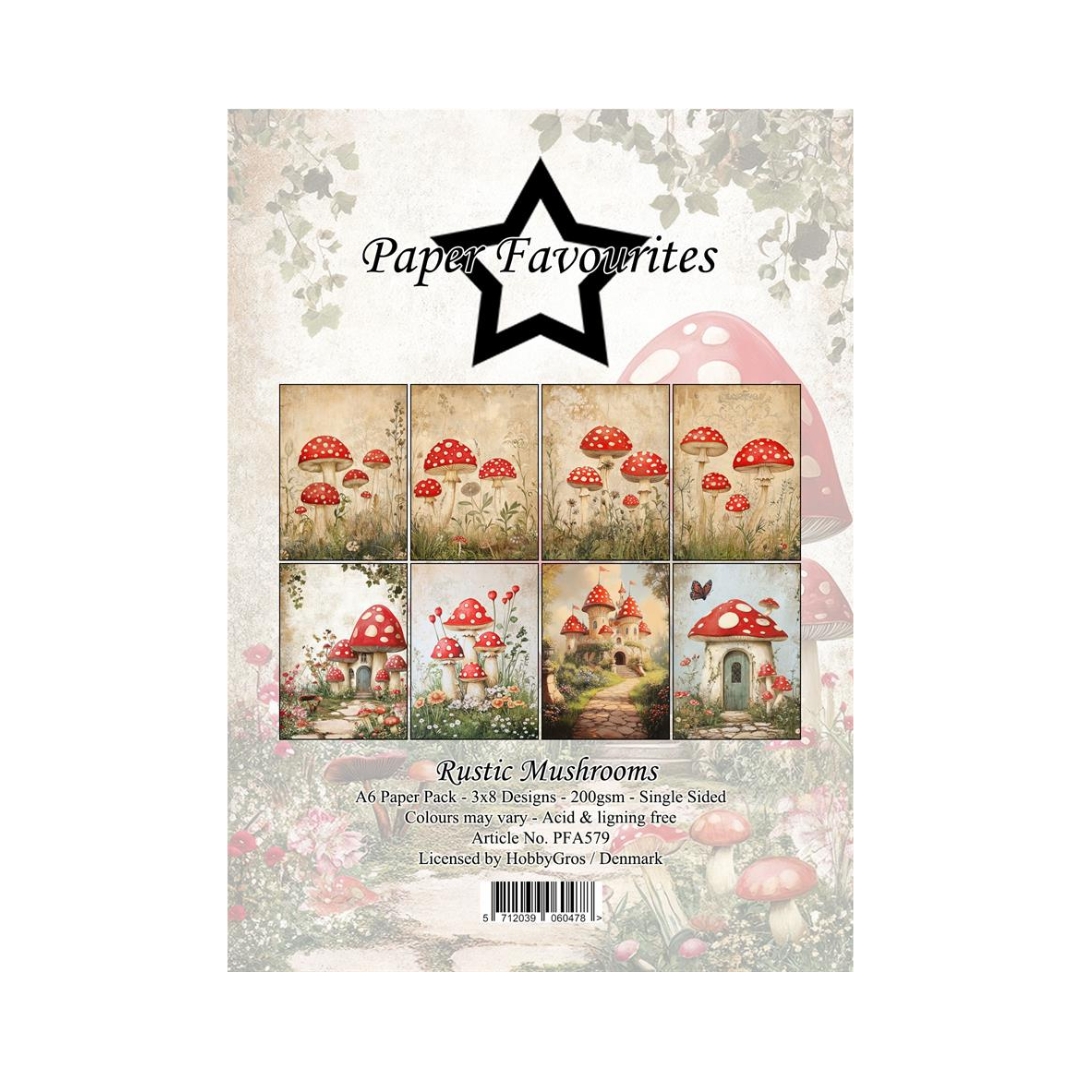 Paper Favourites Rustic Mushrooms paperilajitelma A6