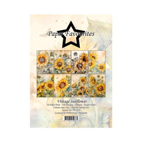 Paper Favourites Vintage Sunflower paperilajitelma A6