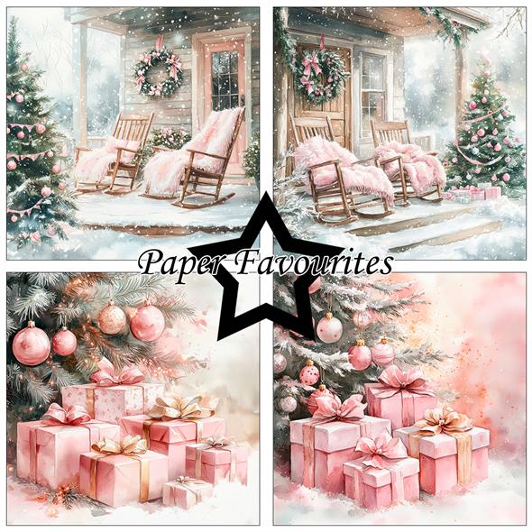 Paper Favourites – Pink Christmas paperilajitelma 15 x 15 cm - Image 3