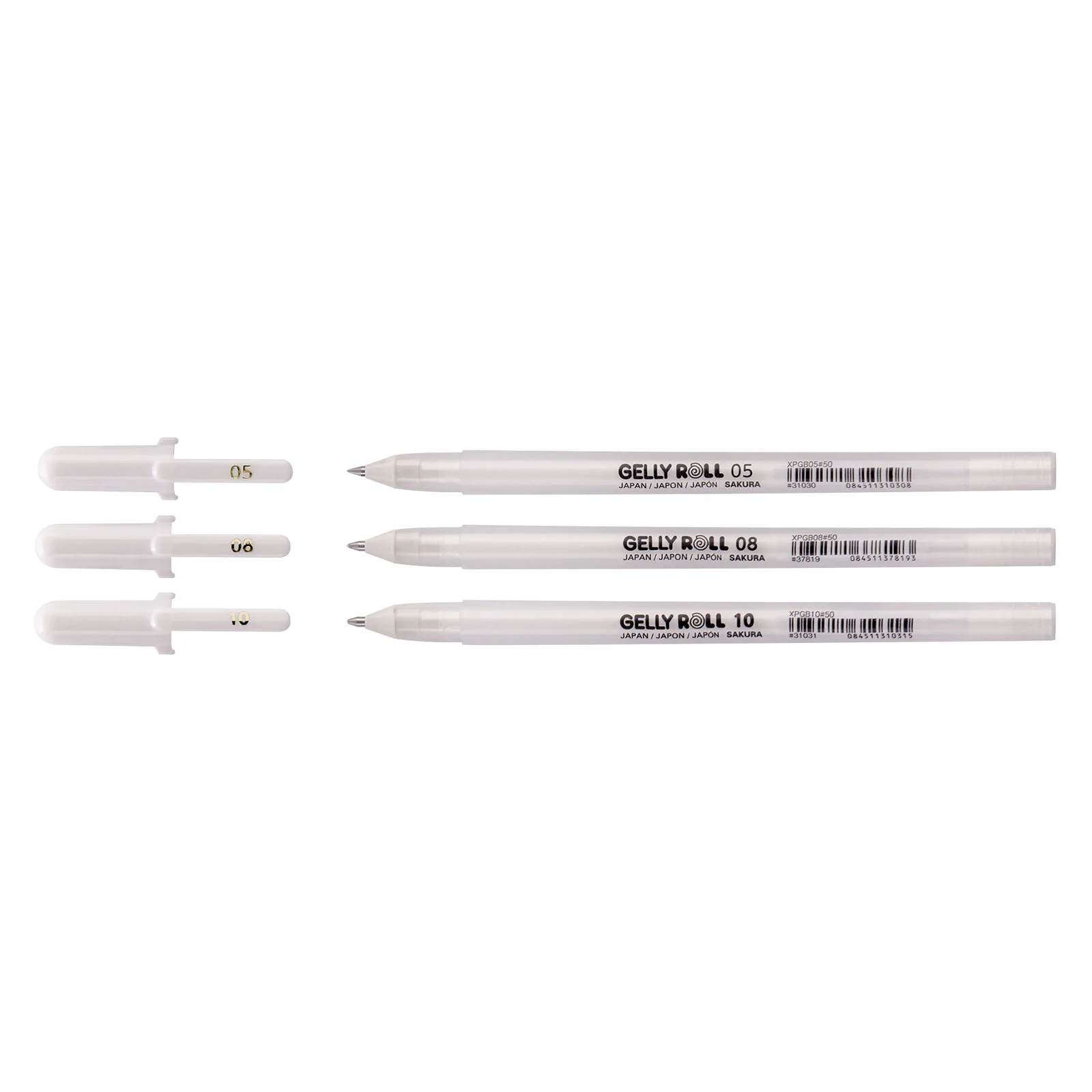 Sakura Gelly Roll Gel Pen Bright White 05/08/10 – geelikynät valkoinen 0,3/0,4/0,5 mm (3 kpl) - Image 2