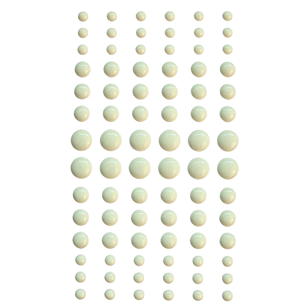 Self-Adhesive Enamel Dots Baby Green puolihelmi 3D-tarra (84 kpl)