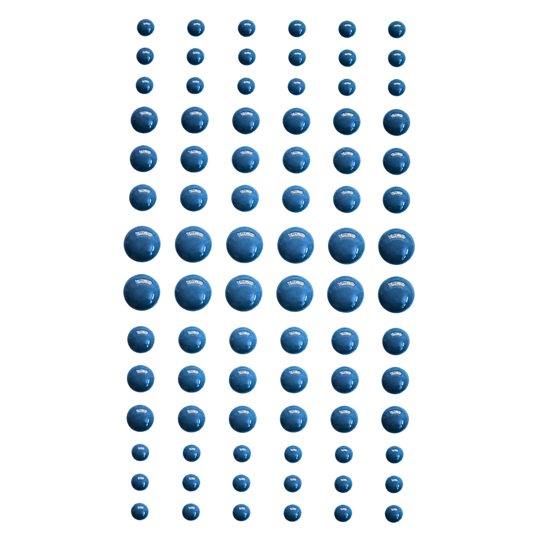 Self-Adhesive Enamel Dots Blue puolihelmi 3D-tarra (84 kpl)