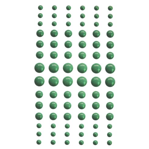Self-Adhesive Enamel Dots Green puolihelmi 3D-tarra (84 kpl)