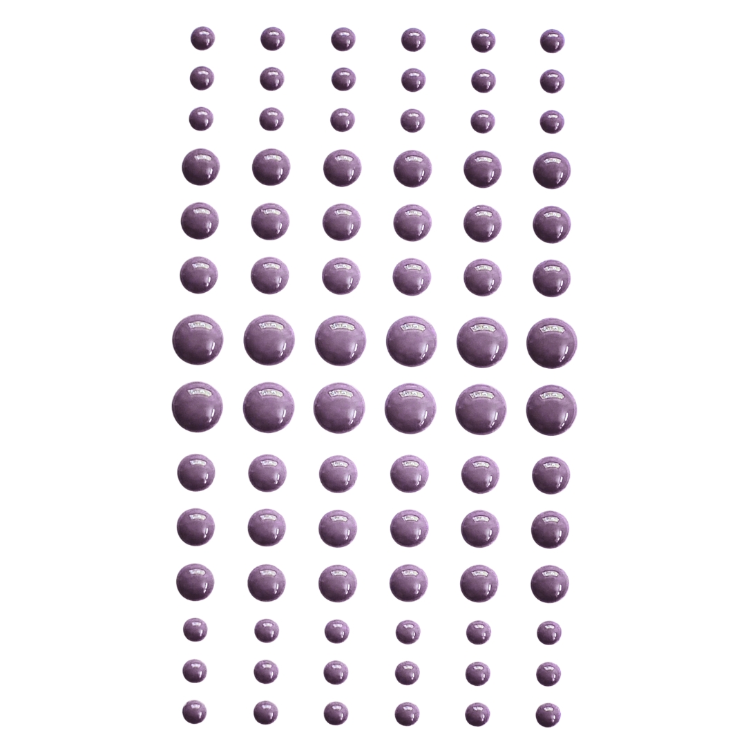 Self-Adhesive Enamel Dots Purple puolihelmi 3D-tarra (84 kpl)