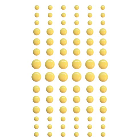 Self-Adhesive Enamel Dots Yellow puolihelmi 3D-tarra (84 kpl)