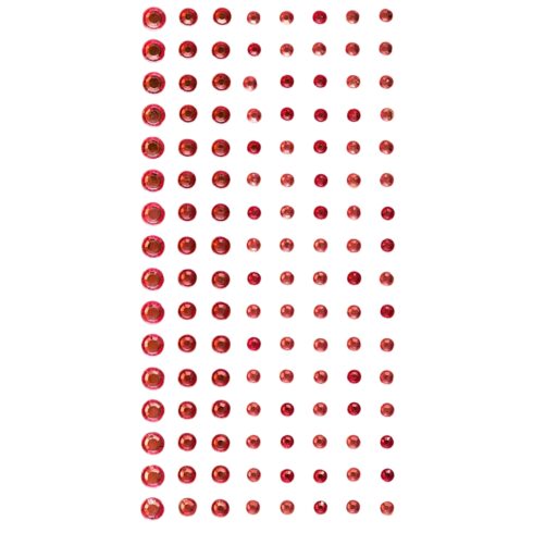 Self-Adhesive Strass Stones Christmas Red strassi 3D-tarra (128 kpl)