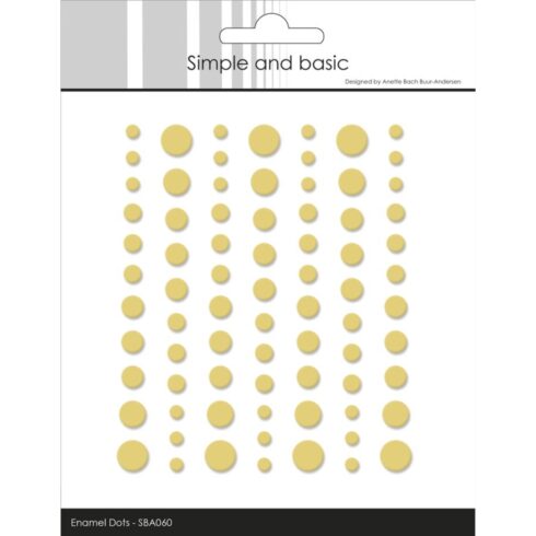 Simple and Basic Matte Enamel Dots Buttercup puolihelmi 3D-tarra
