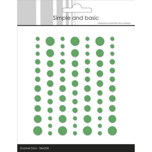Simple and Basic Matte Enamel Dots Grass puolihelmi 3D-tarra
