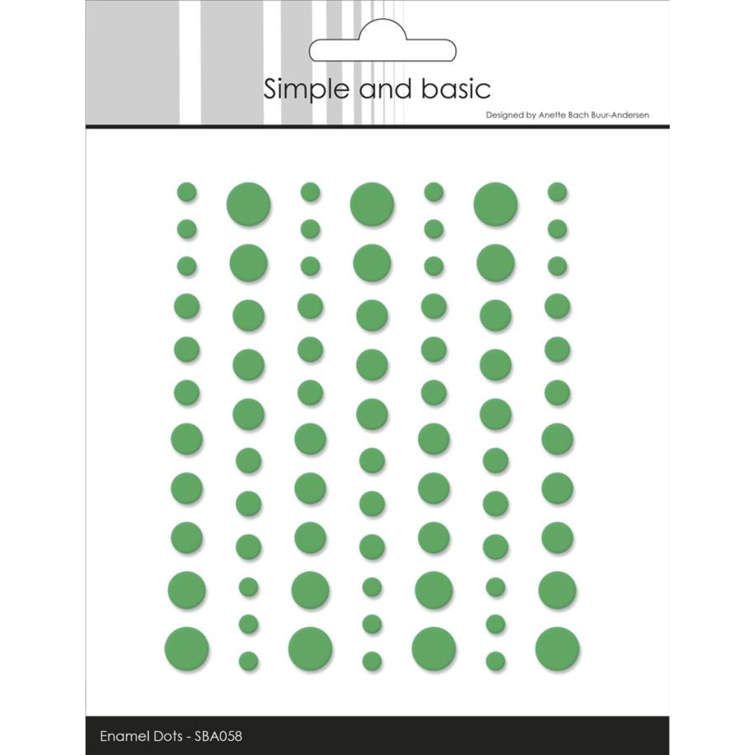 Simple and Basic Matte Enamel Dots Grass puolihelmi 3D-tarra