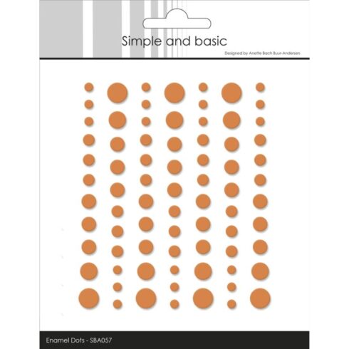 Simple and Basic – Matte Enamel Dots Mandarine puolihelmi 3D-tarra