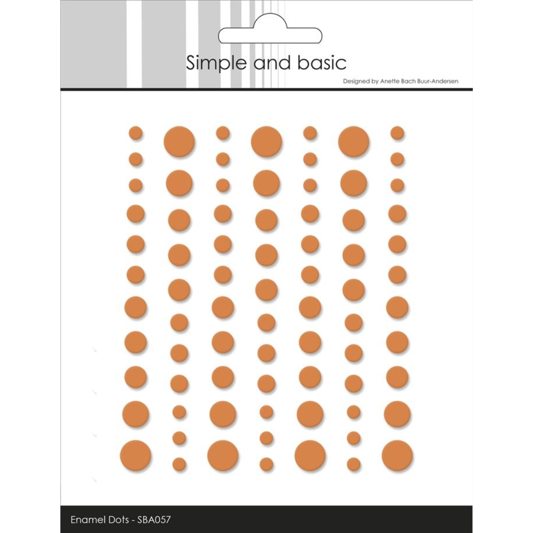 Simple and Basic – Matte Enamel Dots Mandarine puolihelmi 3D-tarra