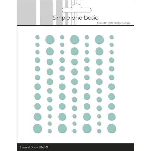 Simple and Basic Matte Enamel Dots Mint puolihelmi 3D-tarra