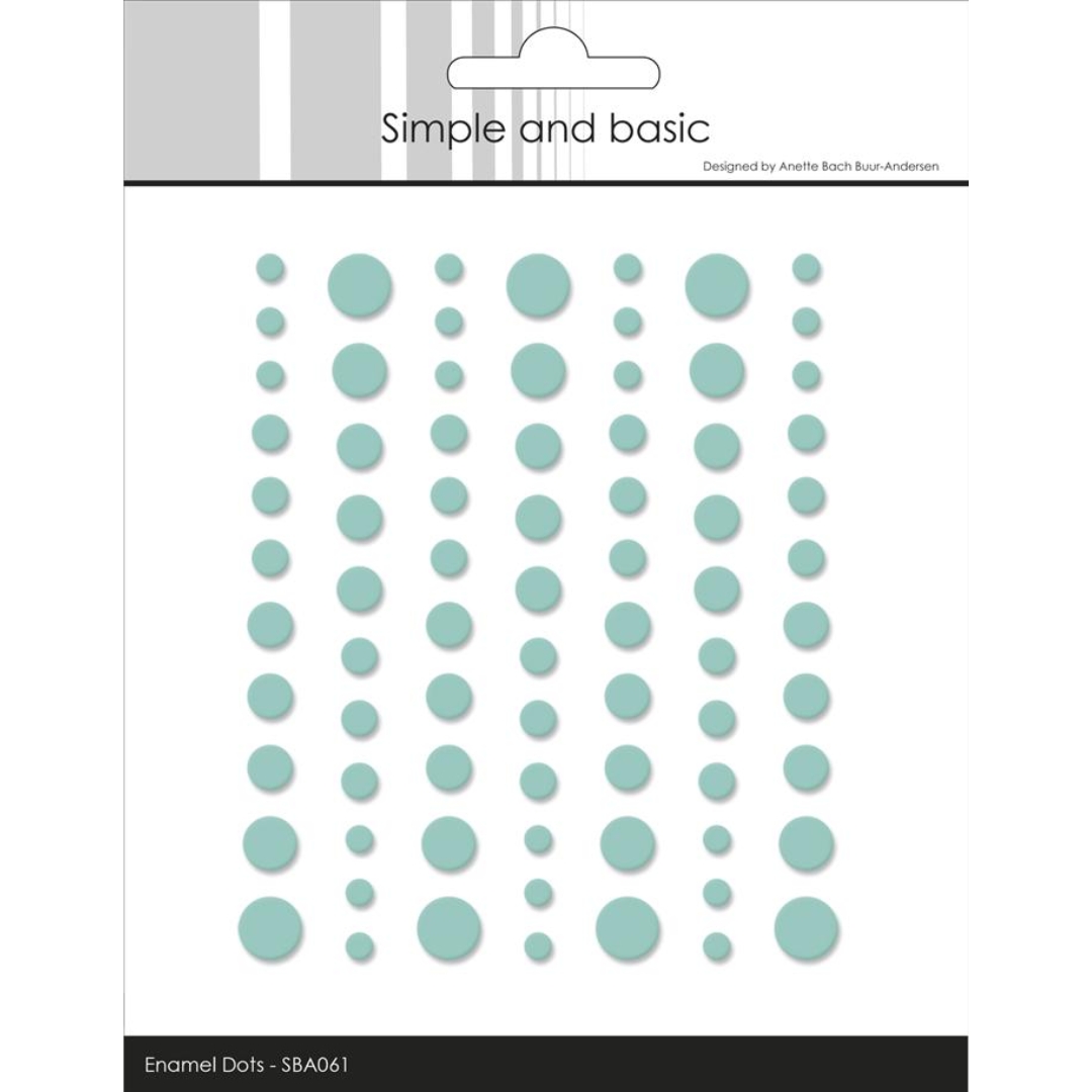 Simple and Basic Matte Enamel Dots Mint puolihelmi 3D-tarra