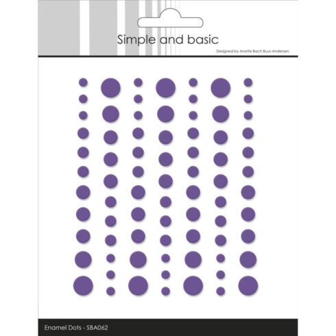 Simple and Basic Matte Enamel Dots Purple puolihelmi 3D-tarra