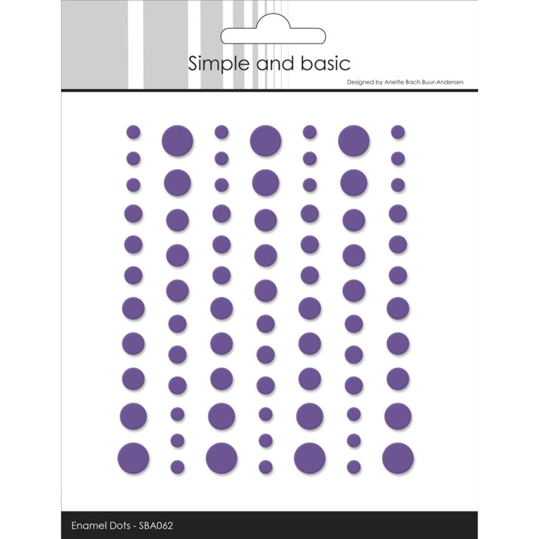 Simple and Basic Matte Enamel Dots Purple puolihelmi 3D-tarra